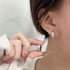 Linglang S925 Silver Hoop Earrings Minimalist Earrings Jewelry for Girls Dainty Hypoallergenic Earrings