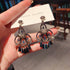 S925 Silver Boho Earrings Sterling Drop Earrings Dangle Beaded Earrings
