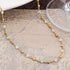 Linglang Boho Handmade Amazonite Natural Stone Beaded Necklace Healing Crystal Choker Necklace
