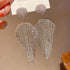 Linglang Dainty Sparkling Earrings Long Tassel Earrings Chic Dangle Earrings