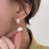 Linglang Matte Silver Hoop Earrings Minimalist Brushed Earrings Jewelry for Girls Dainty Hypoallergenic Earrings