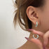 Linglang S925 Silver Hoop Earrings Minimalist Earrings Jewelry for Girls Dainty Hypoallergenic Earrings