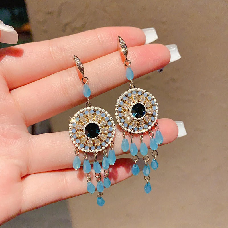 Handmade Beaded Earrings Boho Hoop Dangle Earrings For women