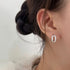 Linglang S925 Sterling Silver Earrings Zirconia Hoop Earrings Trendy Huggie Hoop Earrings