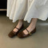 Square Toe Flats Retro Mary Jane Shoes with Strap Red Ballet Flats Mary Jane Flats Slip On Shoes