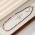 Linglang Handmade Retro Black Spinel Beaded Necklace Baroque Freshwater Pearl Necklace Vintage Choker