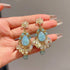 Linglang Handmade Beaded Earrings Boho Statement Earrings Retro Dangle Drop Earrings