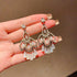 S925 Silver Boho Earrings Sterling Drop Earrings Dangle Beaded Earrings