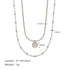 Linglang 18K Gold Plated Layered Necklace Retro Beaded Necklace Chain Gold Dainty Choker for Women