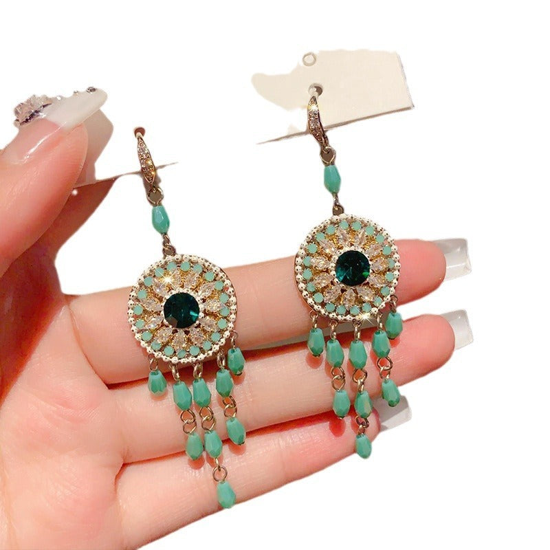 Handmade Beaded Earrings Boho Hoop Dangle Earrings For women