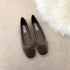 Retro Slip on Flat Shoes Velvet Flats Shoes Comfortable Ballet Flats Pointed Toe Flats Women's Flats