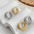 Linglang Triple Huggie Silver Stud Earrings S925 Sterling Hoop Earrings Gold Hoop Earrings for Women