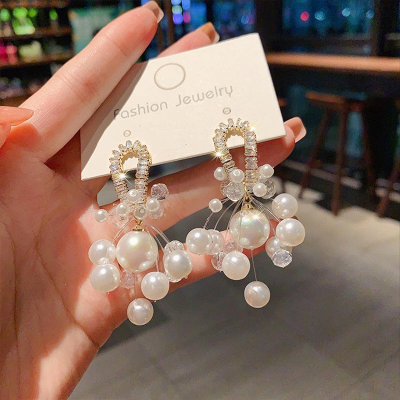 Linglang Boho Earrings for Women Trendy Pearl Earrings Beaded Earrings Stud Earrings Pearl Jewelry