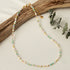 Linglang Colorful Beaded Necklace Natural Stone Choker Necklace Chic Jewelry for Girls