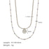 Linglang 18K Gold Plated Layered Necklace Retro Beaded Necklace Chain Gold Dainty Choker for Women