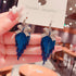 Linglang Vintage S925 Silver Earrings Dangle Earrings Tassel Earrings Retro Jewelry