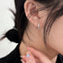 Linglang S925 Sterling Silver Small Hoop Earrings Cubic Zirconia Huggie Hoop Earrings Cuff Tiny Hoop Earrings