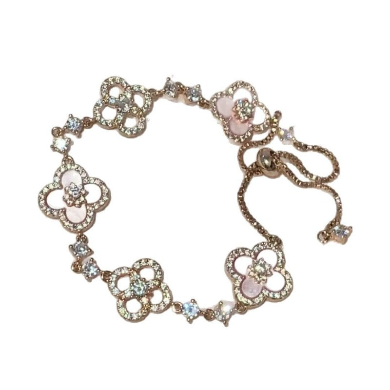 18K Gold Plated Clover Lucky Bracelet Cleef Bracelets Gold Bracelet Trendy Jewelry Gifts