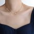 Linglang Mermaid Bubble Pearl Layered Necklace Hypoallergenic Gold Plated Chain Starry Sky Layering Necklace