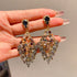 Handmade Boho Rhinestone Earrings Vintage Dangle Drop Earrings