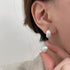 Linglang Matte Silver Hoop Earrings Minimalist Brushed Earrings Jewelry for Girls Dainty Hypoallergenic Earrings