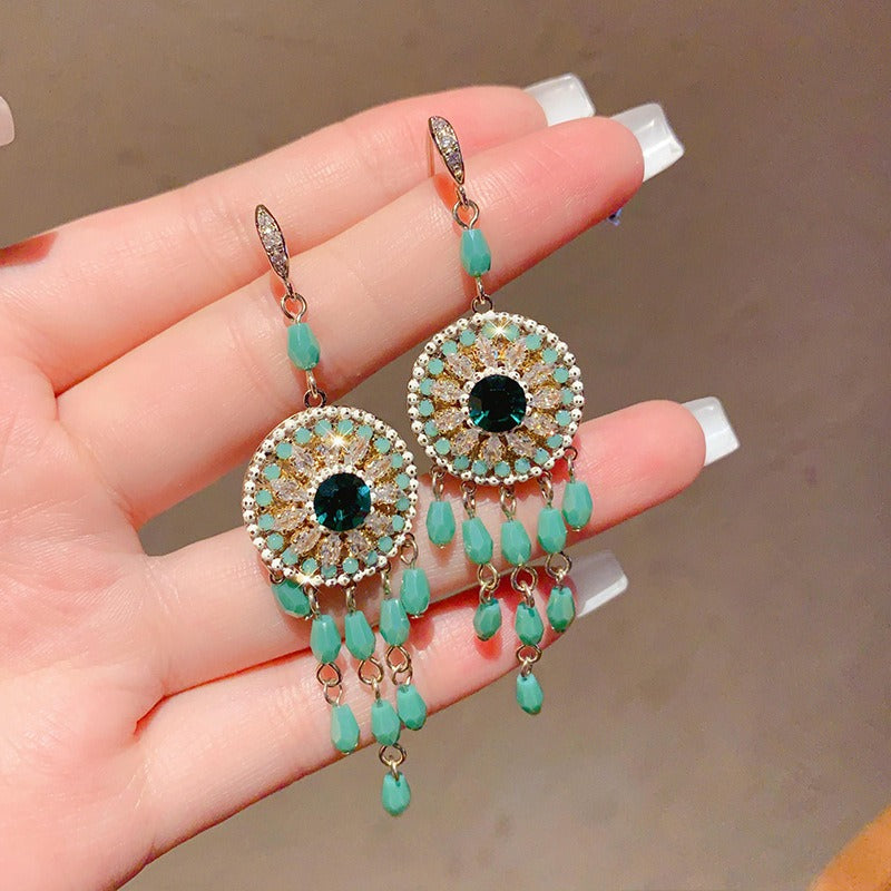 Handmade Beaded Earrings Boho Hoop Dangle Earrings For women