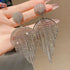 Linglang Dainty Sparkling Earrings Long Tassel Earrings Chic Dangle Earrings