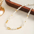 Linglang Handmade Beaded Necklace Glass Beads Chain Choker Pearl Necklace Chic Jewelry Gifts