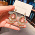 Linglang Handmade Silver Earrings Boho Beaded Earrings Vintage Heart-shaped Drop Earrings Boho Jewelry