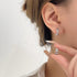 Linglang S925 Sterling Silver Cuff Earrings Dainty Sterling Silver Earrings Trendy Hoop Earrings