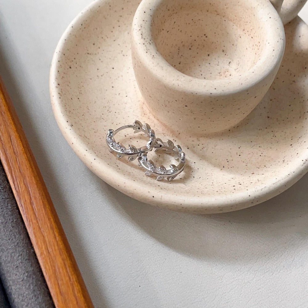 Linglang S925 Sterling Silver Cuff Earrings Dainty Sterling Silver Earrings Trendy Hoop Earrings