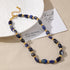 Linglang Colored Crystal Necklaces Natural Stone Beaded Necklace Black Quartz Rutilated Necklace Beaded Jewelry