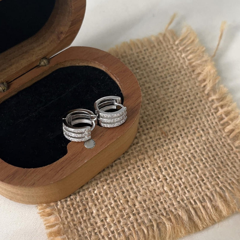 Linglang Silver Hoop Earrings Huggie Earrings Dainty Small Sterling Silver Earrings Trendy Jewelry Gifts