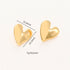 Abigail Gold Plated Titanium Heart Statement Stud Earrings for Women 1 Pair