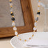 Linglang Colored Crystal Necklaces Natural Stone Beaded Necklace Black Quartz Rutilated Necklace Beaded Jewelry