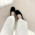 Retro Slip on Flat Shoes Velvet Flats Shoes Comfortable Ballet Flats Pointed Toe Flats Women's Flats