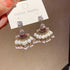 S925 Silver Handmade Natural Pearl Earrings Boho Beaded Drop Earrings