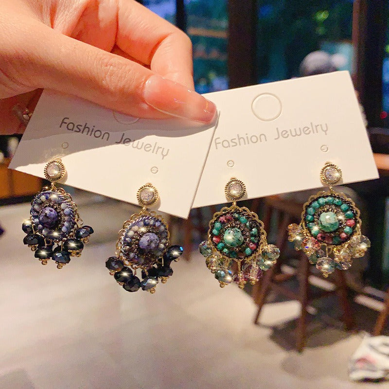 Linglang Handmade Boho Earrings for Women Vintage Bohemian Dangle Earrings Vintage Beaded Earrings