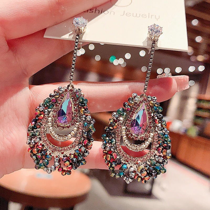 Handmade Boho Drop Earrings Vintage Beaded Dangle Earrings