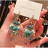 S925 Silver Boho Dangle Earrings for Women Beaded Drop Earrings