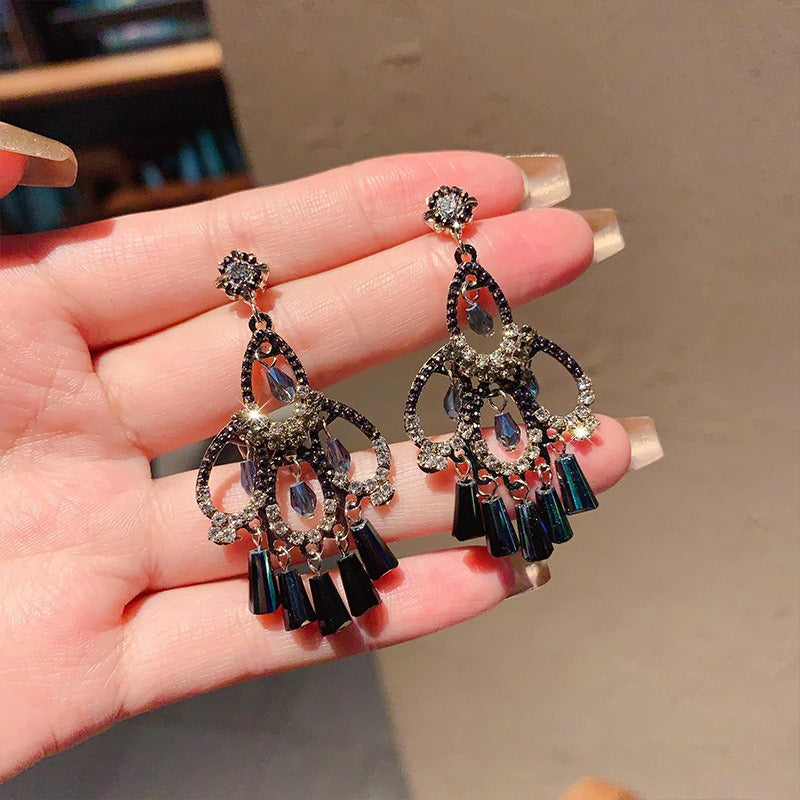 S925 Silver Boho Earrings Sterling Drop Earrings Dangle Beaded Earrings
