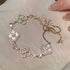 18K Gold Plated Clover Lucky Bracelet Cleef Bracelets Gold Bracelet Trendy Jewelry Gifts