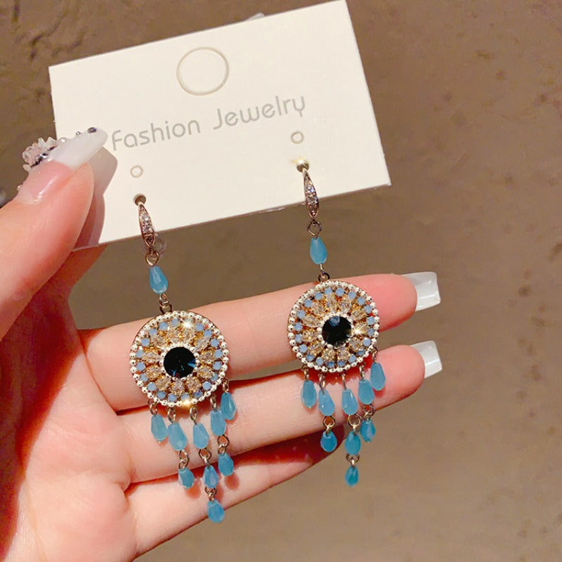 Handmade Beaded Earrings Boho Hoop Dangle Earrings For women