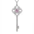 925 Sterling Silver Gold-plated Snowflower Key Adjustable Necklace