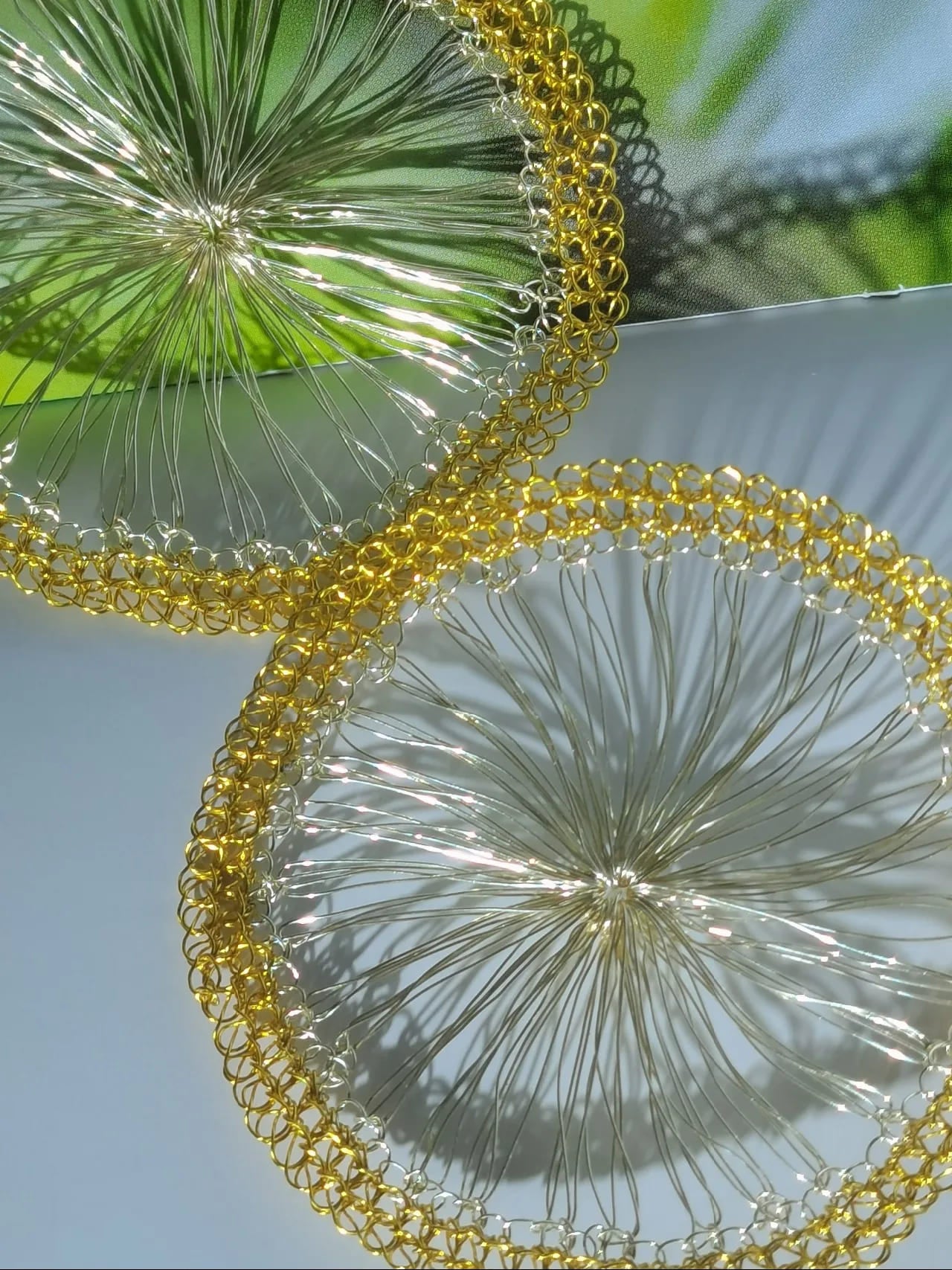 Unique Handmade High Color Retention Metal Wired Lemon Stud Earrings(7*5cm)