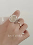 Handmade 925 Sterling Silver Gemstone Open Adjustable Stacking Rings Set White Agate 