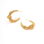 Lorelei Gold Plated Titanium Statement Stud Earrings for Women 1 Pair