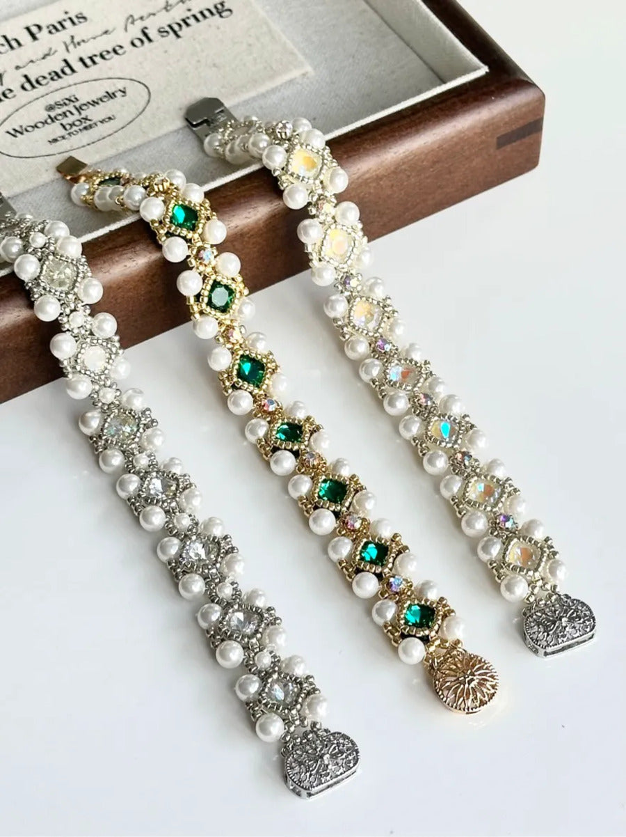 Handmade Vintage Custom Beaded Gemstone Bracelets Grayson