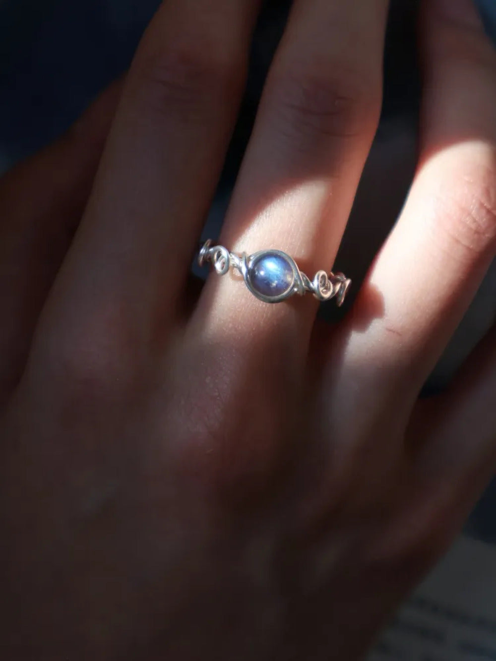 Handmade Wire Gemstone Rings Moonlight