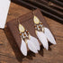 Astrid Vintage Bohemia Feather Tassel Earrings